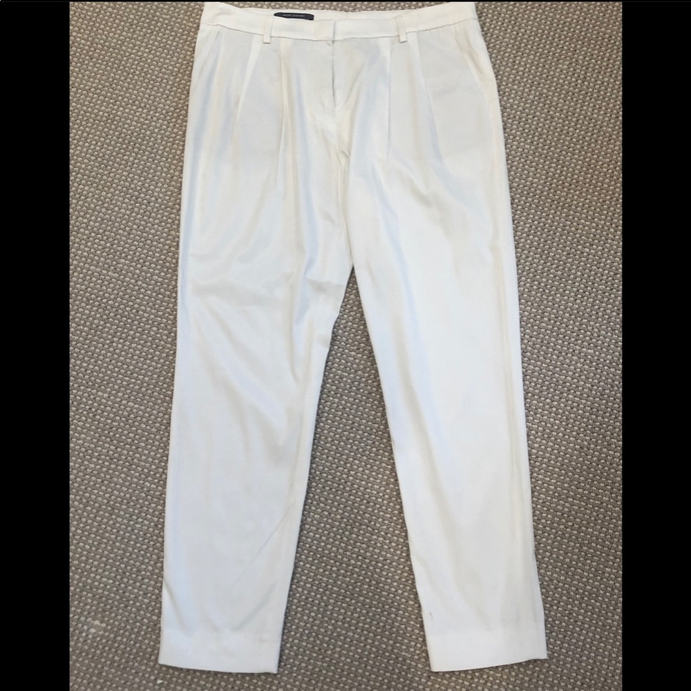 Rene Lezard White Slim Fit Trousers